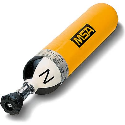 SCBA Cylinder Steel, 6L, 300-Bar, MSA Safety